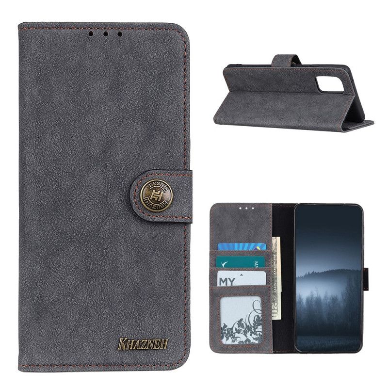 Etui Folio Samsung Galaxy M51 Granatowy Czarny Dwoina Khazneh W Stylu Retro Etui Ochronne