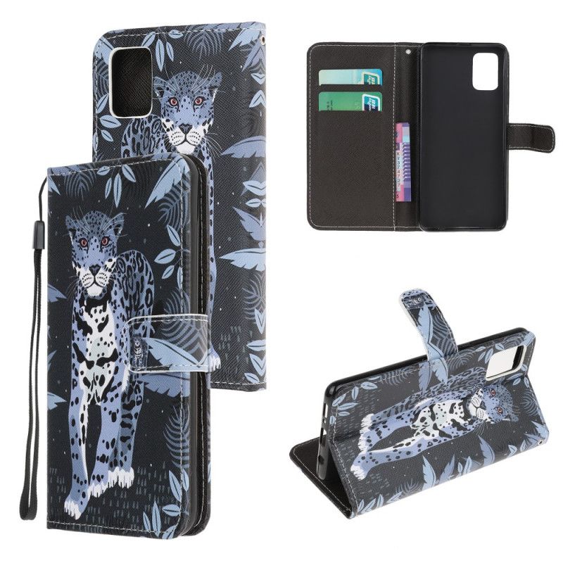 Etui Folio Samsung Galaxy M51 Lampart Ze Stringami