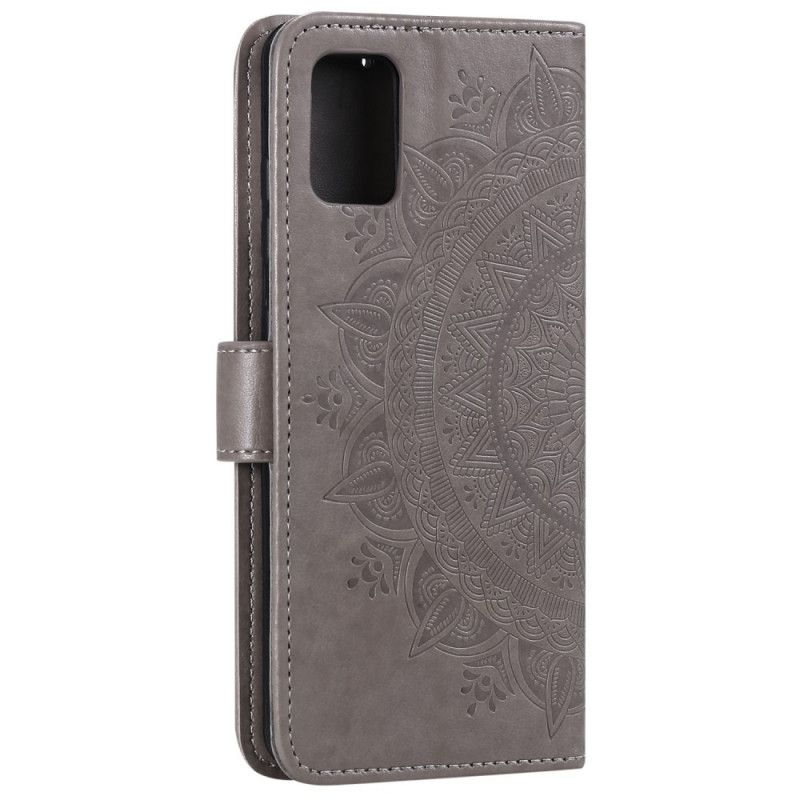 Etui Folio Samsung Galaxy M51 Magenta Szary Mandala Słońca