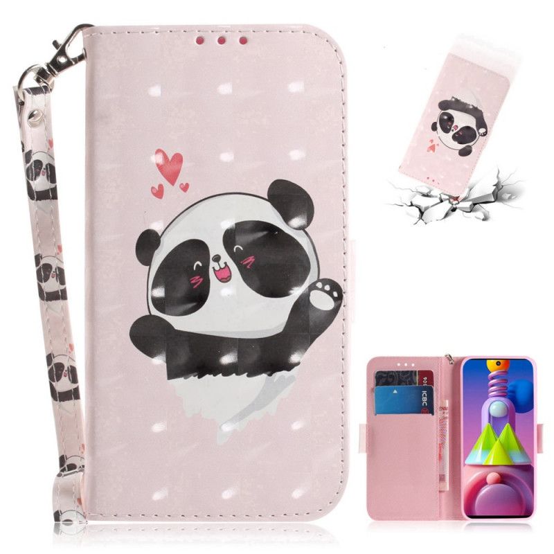 Etui Folio Samsung Galaxy M51 Panda Love Ze Stringami