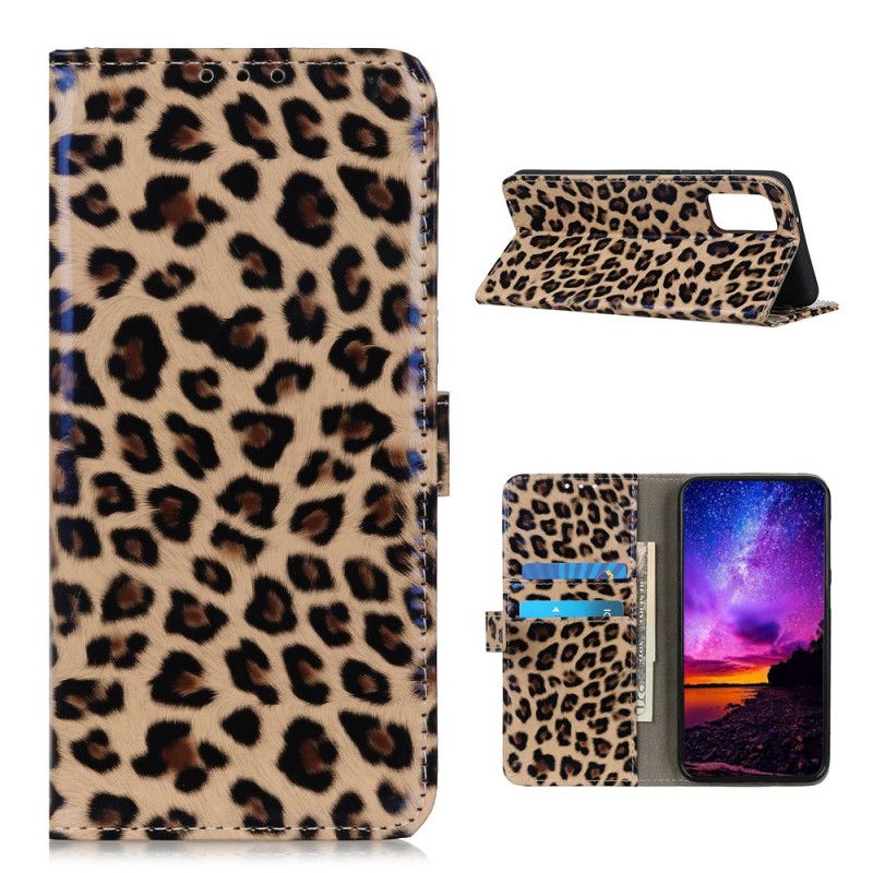 Etui Folio Samsung Galaxy M51 Skóra Lamparta