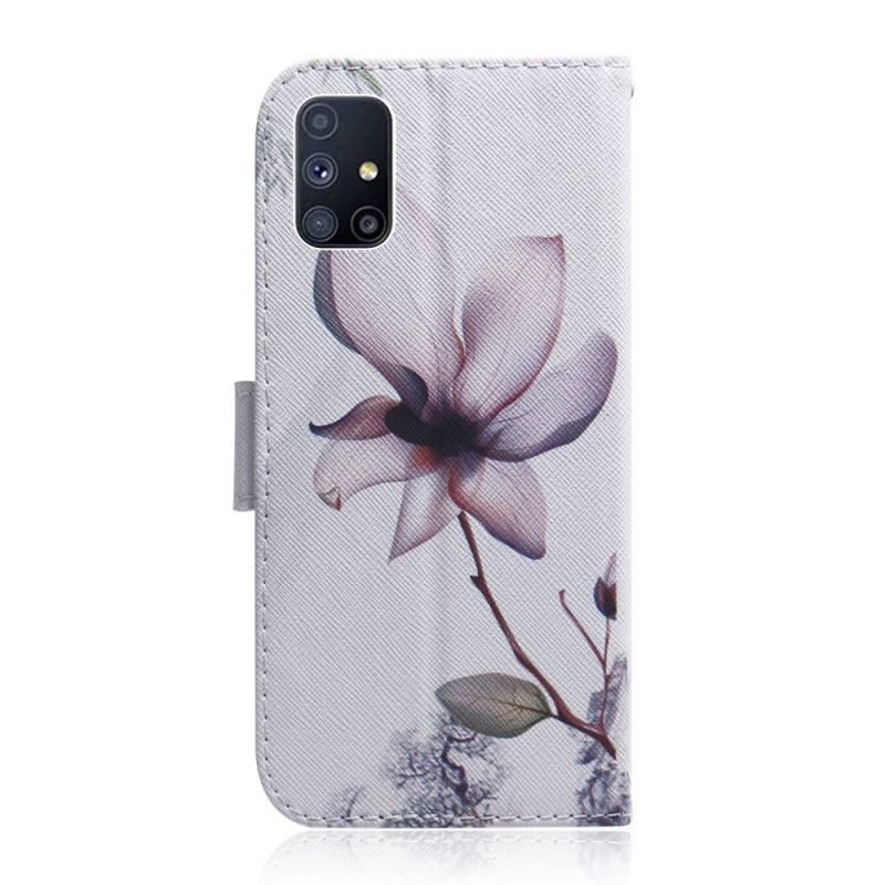 Etui Folio Samsung Galaxy M51 Stary Kwiat Róży