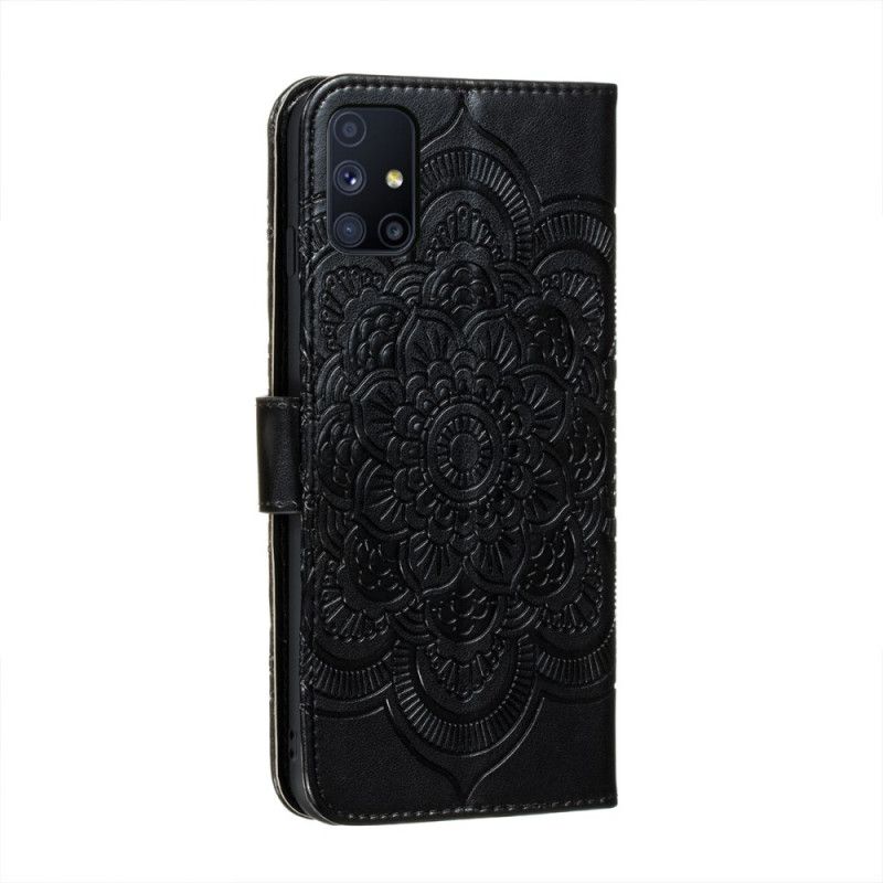 Etui Folio Samsung Galaxy M51 Szary Czarny Cała Mandala Etui Ochronne