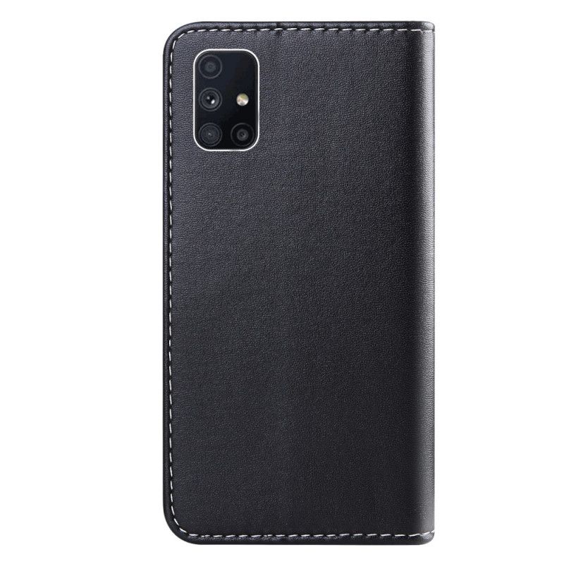 Etui Folio Samsung Galaxy M51 Szary Czarny Trójkolorowy Efekt Skóry Etui Ochronne