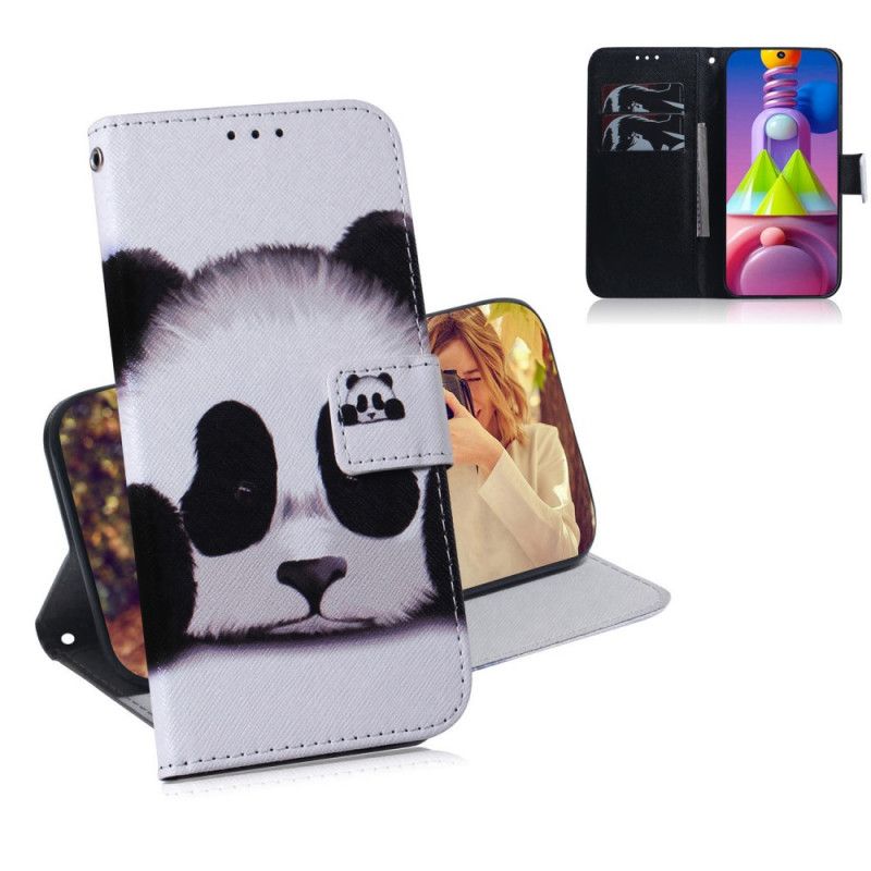 Etui Folio Samsung Galaxy M51 Twarz Pandy