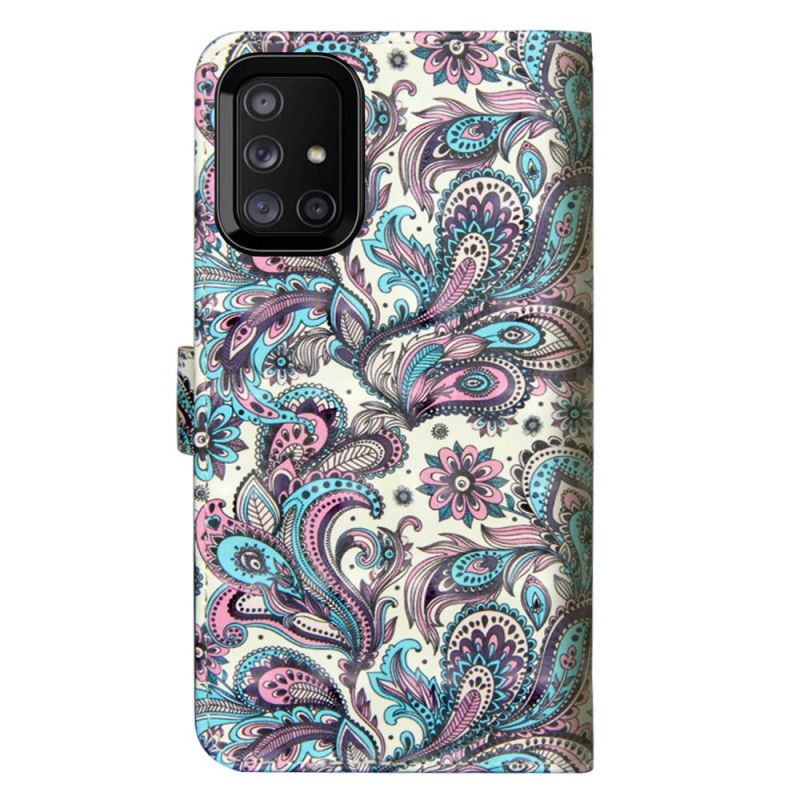 Etui Folio Samsung Galaxy M51 Wzorzyste Kwiaty Etui Ochronne