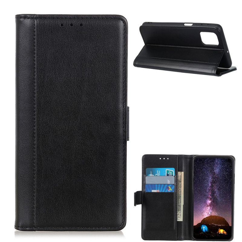 Etui Folio Samsung Galaxy M51 Zielony Czarny Elegancki Styl Skóry Etui Ochronne