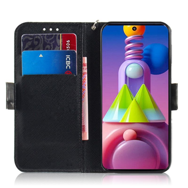 Etui Folio Samsung Galaxy M51 Zwierzęta Safari W Stringach Etui Ochronne