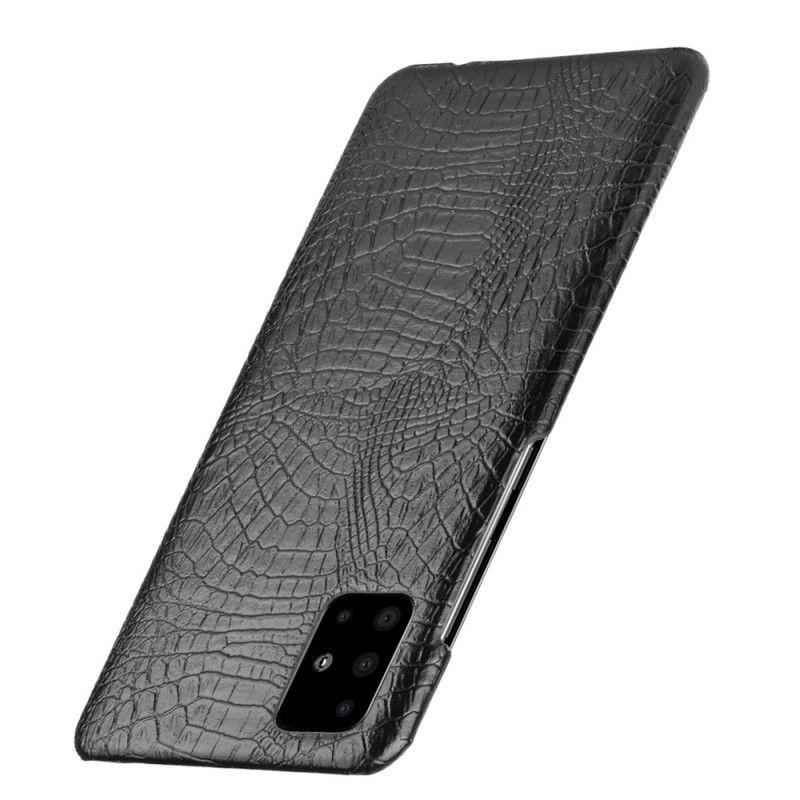 Etui Samsung Galaxy M51 Biały Czarny Efekt Skóry Krokodyla Etui Ochronne