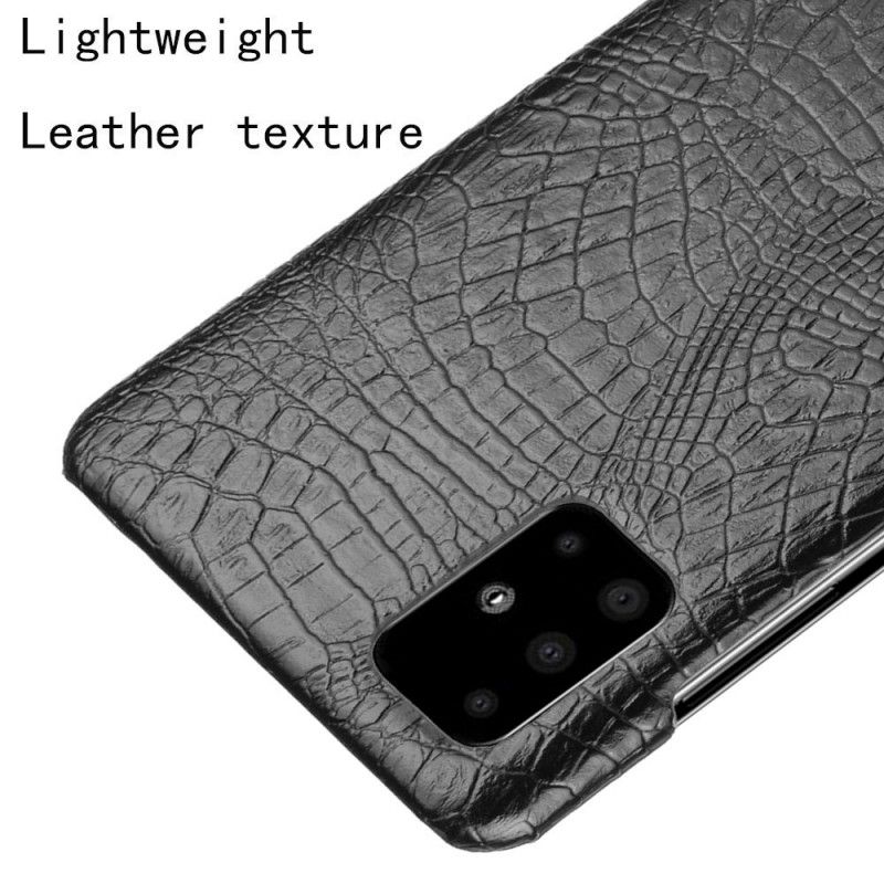 Etui Samsung Galaxy M51 Biały Czarny Efekt Skóry Krokodyla Etui Ochronne