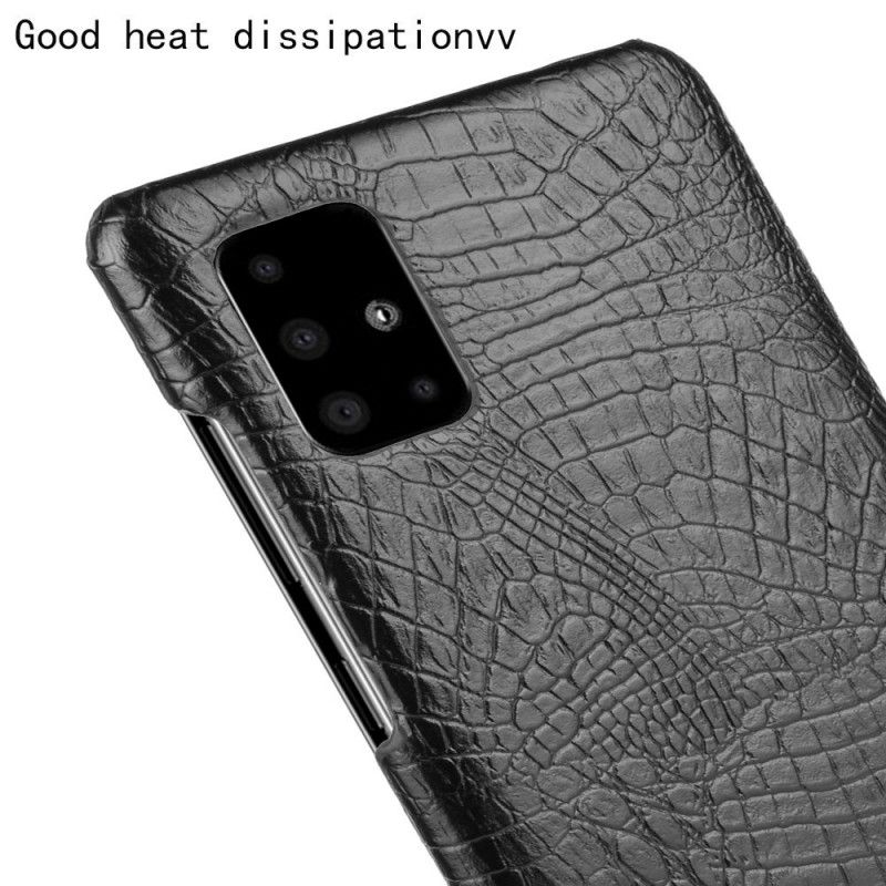 Etui Samsung Galaxy M51 Biały Czarny Efekt Skóry Krokodyla Etui Ochronne