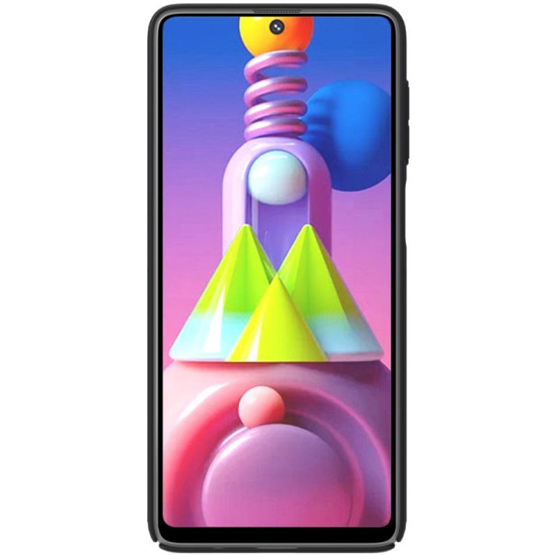 Etui Samsung Galaxy M51 Biały Czarny Sztywny Matowy Nillkin