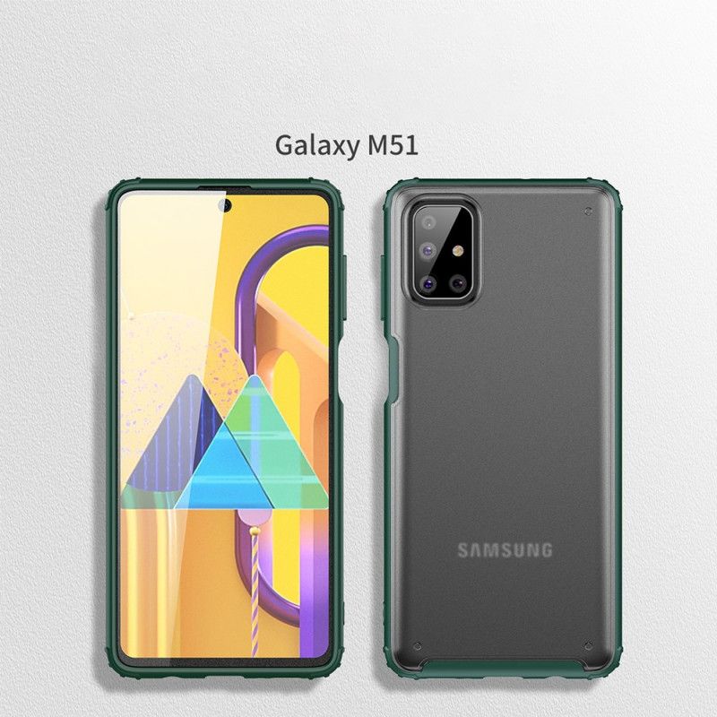 Etui Samsung Galaxy M51 Czerwony Czarny Matowa Hybryda