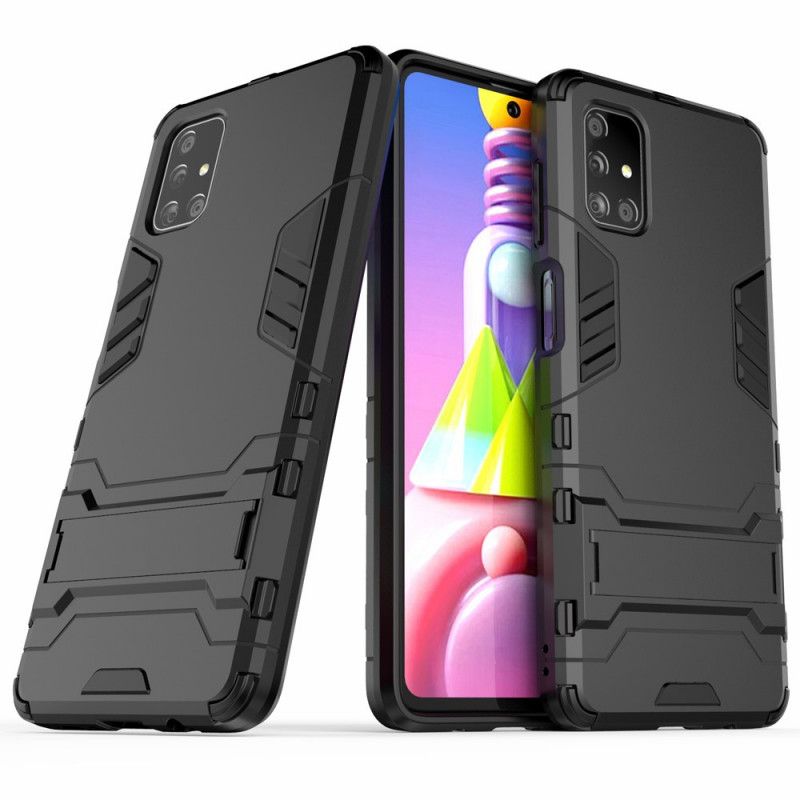 Etui Samsung Galaxy M51 Czerwony Czarny Ultra Odporny Etui Ochronne