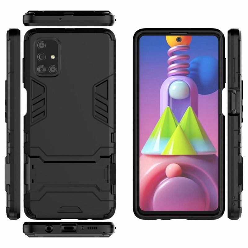 Etui Samsung Galaxy M51 Czerwony Czarny Ultra Odporny Etui Ochronne