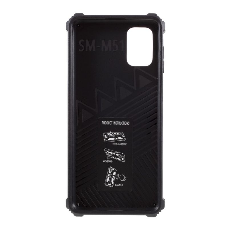 Etui Samsung Galaxy M51 Czerwony Czarny Z Wymiennymi Nośnikami Etui Ochronne