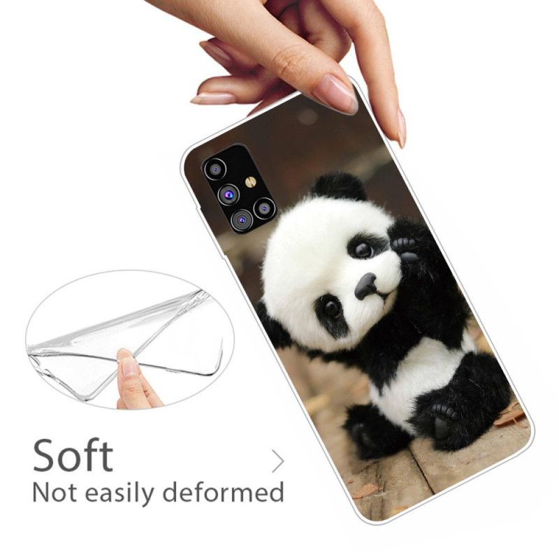 Etui Samsung Galaxy M51 Elastyczna Panda