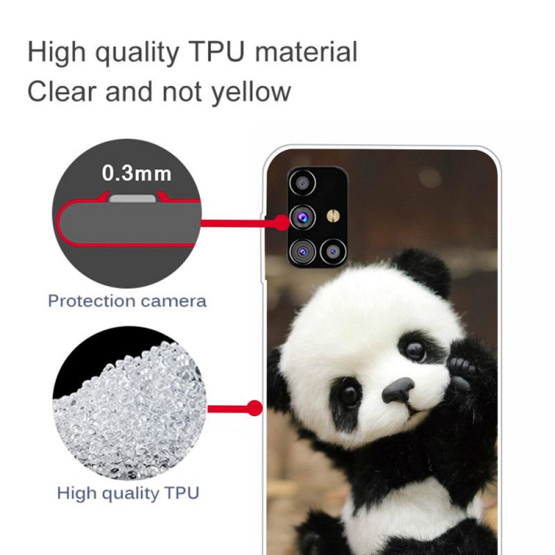 Etui Samsung Galaxy M51 Elastyczna Panda