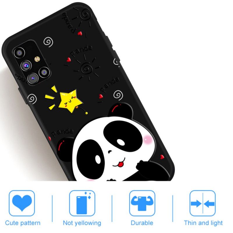 Etui Samsung Galaxy M51 Gwiazda Pandy Etui Ochronne