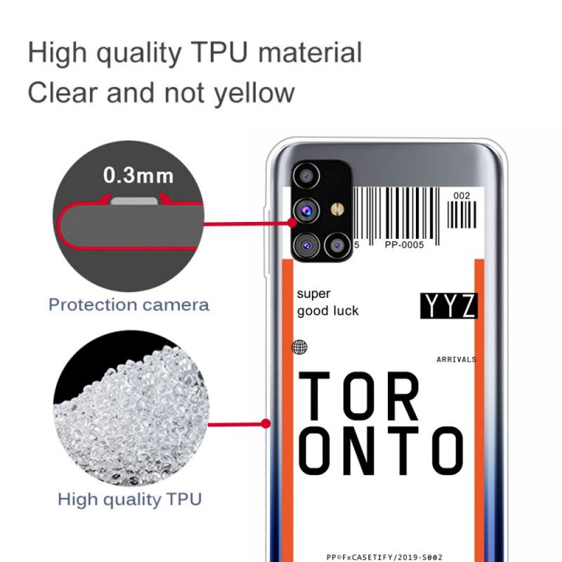 Etui Samsung Galaxy M51 Karta Pokładowa Do Toronto Etui Ochronne