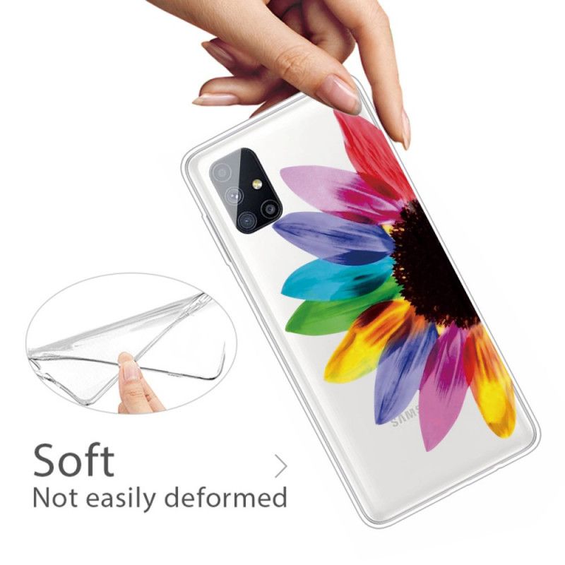 Etui Samsung Galaxy M51 Kolorowy Kwiat