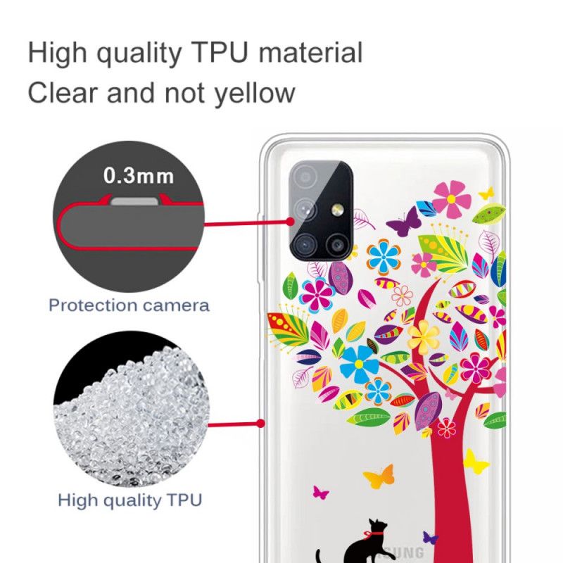 Etui Samsung Galaxy M51 Kot Pod Drzewem Etui Ochronne