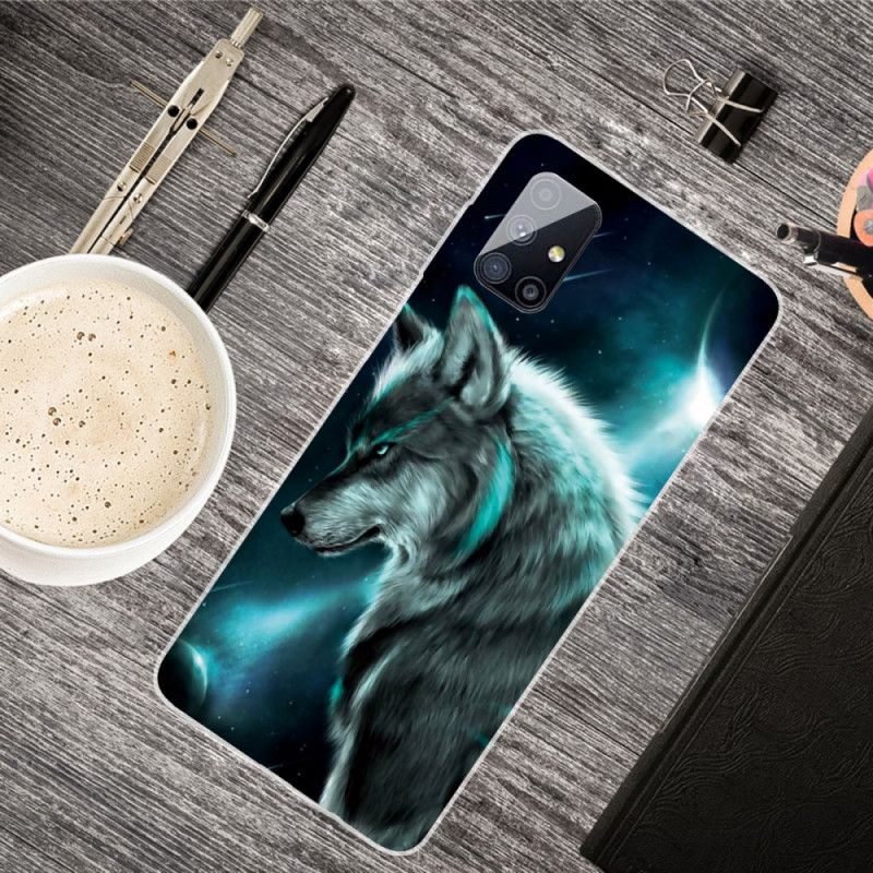 Etui Samsung Galaxy M51 Królewski Wilk Etui Ochronne