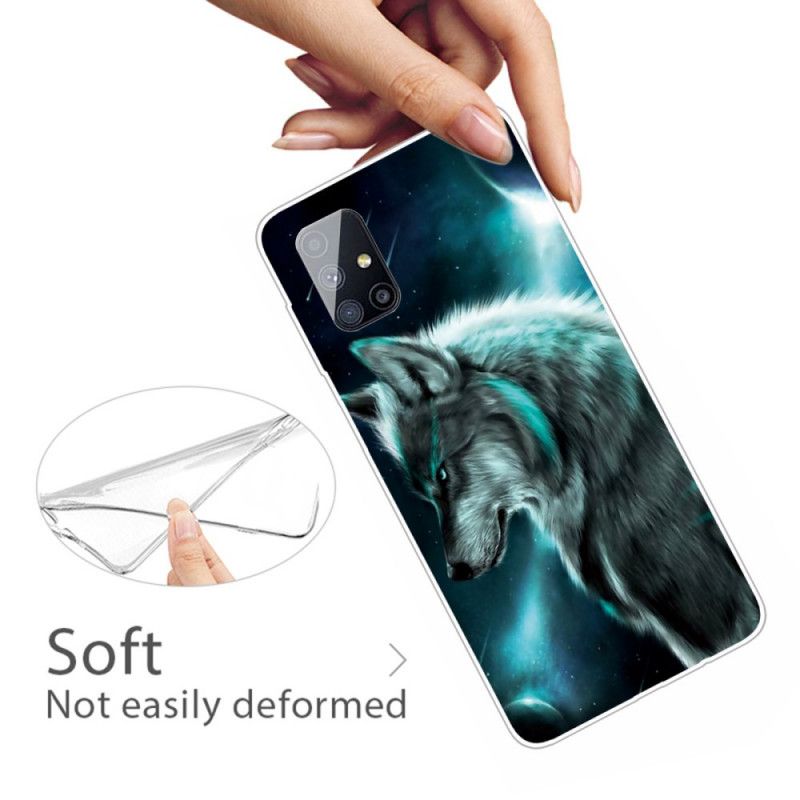 Etui Samsung Galaxy M51 Królewski Wilk Etui Ochronne