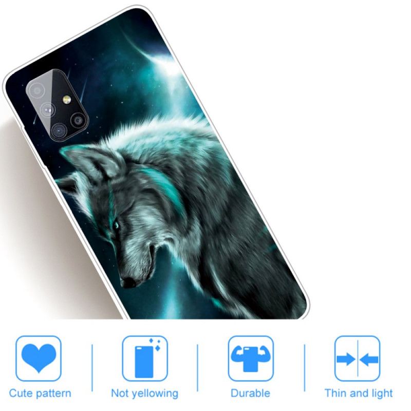 Etui Samsung Galaxy M51 Królewski Wilk Etui Ochronne