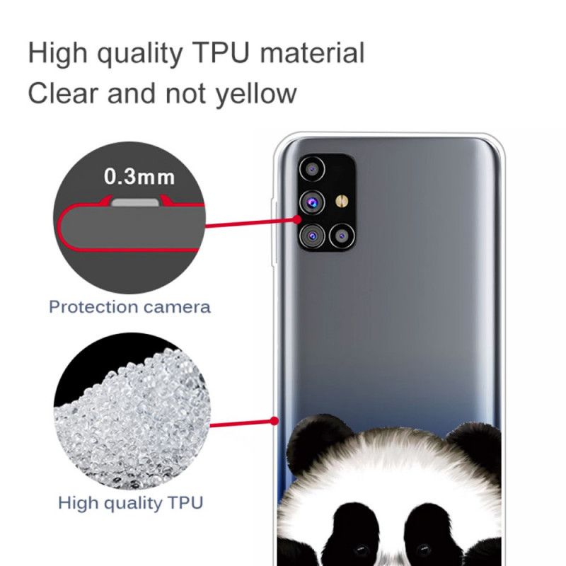 Etui Samsung Galaxy M51 Przezroczysta Panda Etui Ochronne