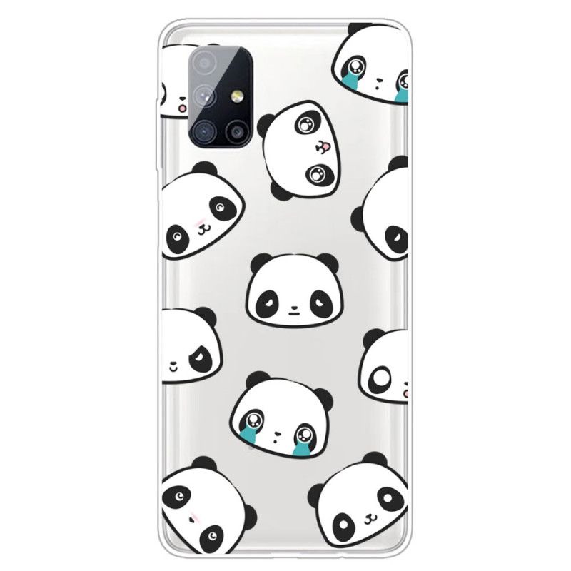 Etui Samsung Galaxy M51 Przezroczyste Sentymentalne Pandy