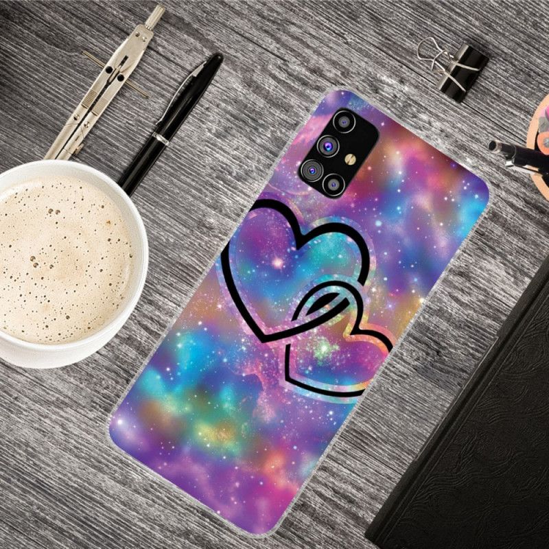 Etui Samsung Galaxy M51 Przykute Serca