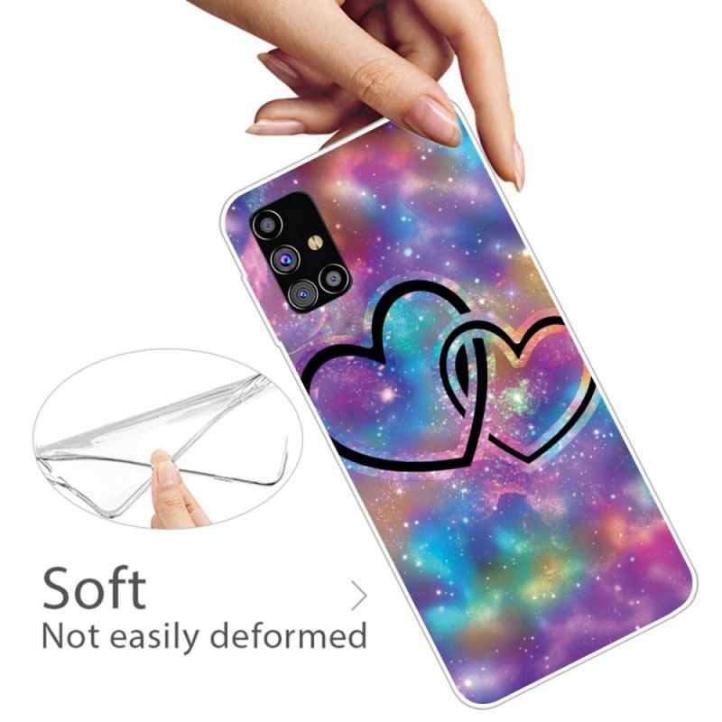 Etui Samsung Galaxy M51 Przykute Serca