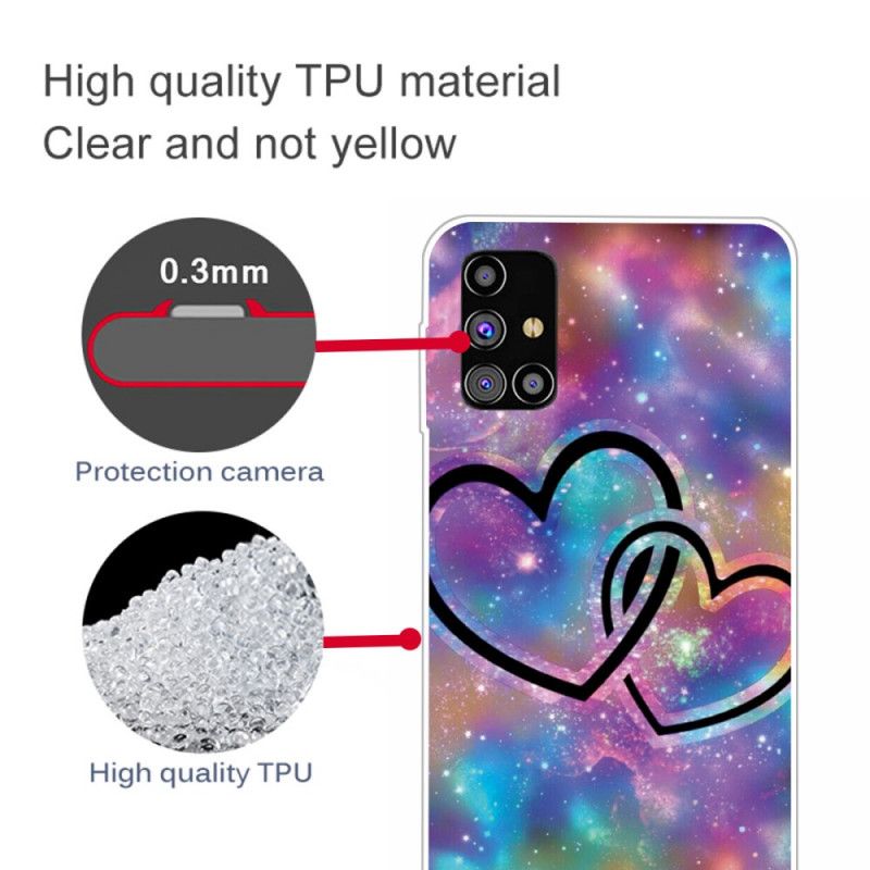 Etui Samsung Galaxy M51 Przykute Serca