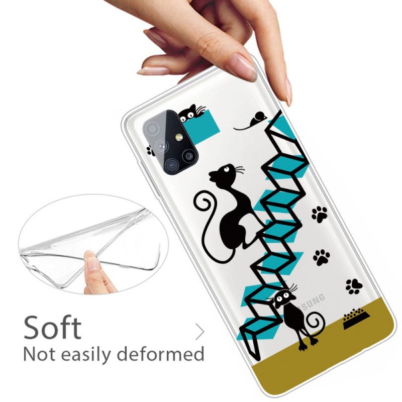 Etui Samsung Galaxy M51 Śmieszne Koty Etui Ochronne