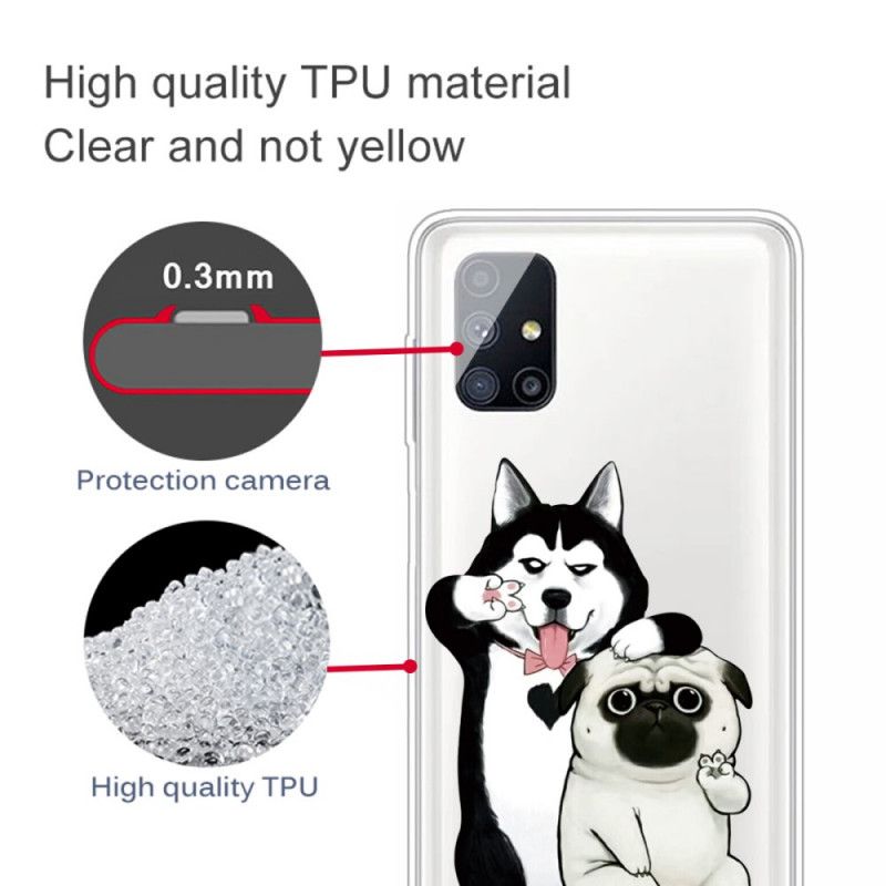 Etui Samsung Galaxy M51 Śmieszne Psy