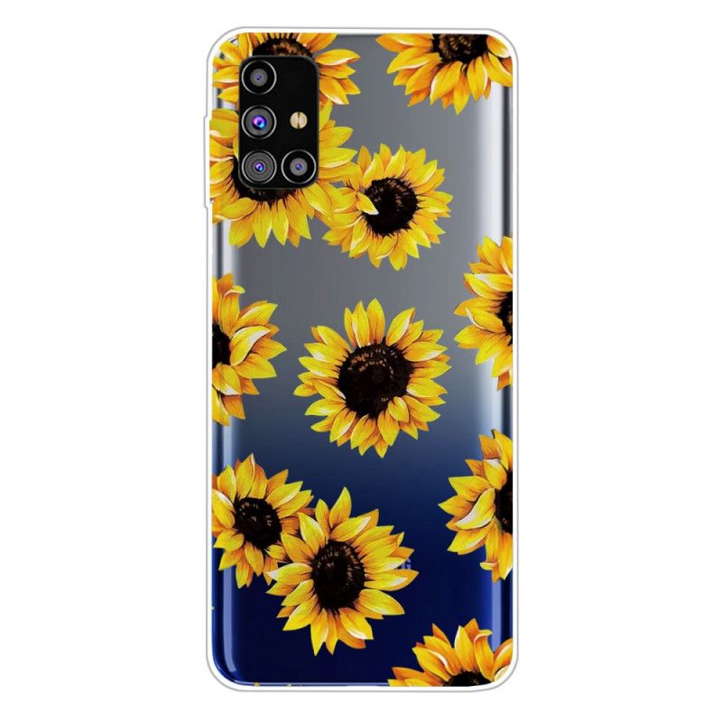 Etui Samsung Galaxy M51 Słoneczniki