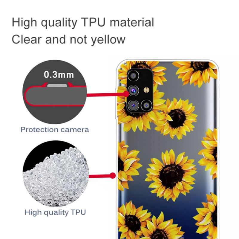 Etui Samsung Galaxy M51 Słoneczniki