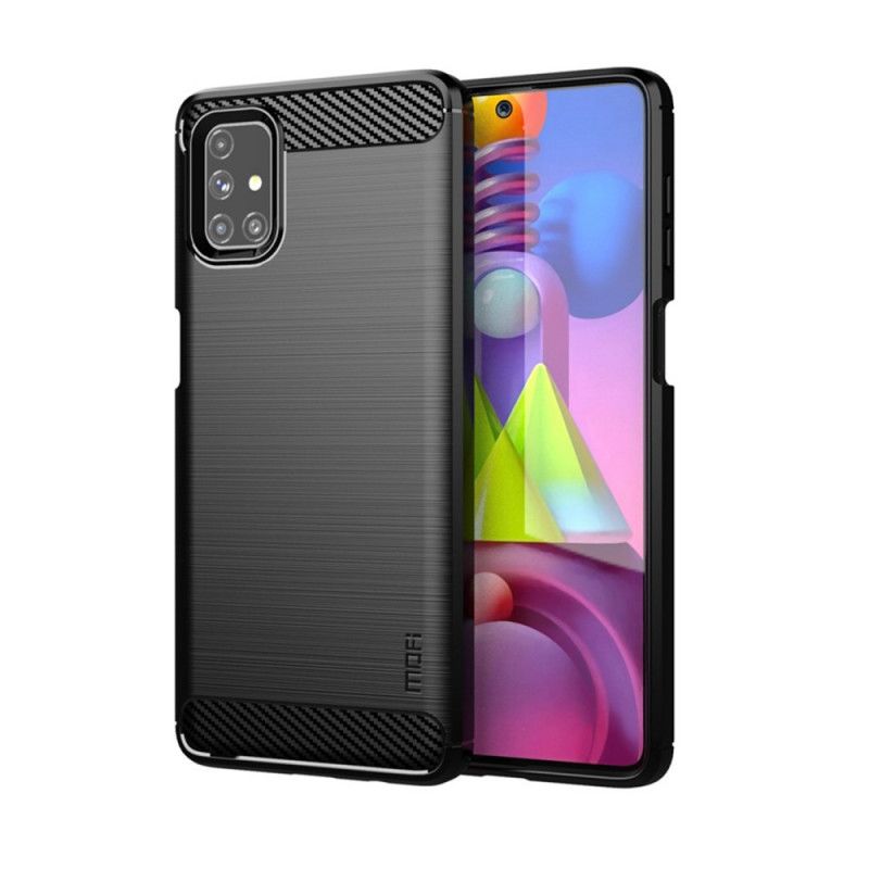 Etui Samsung Galaxy M51 Szary Czarny Mofi Szczotkowane Włókno Węglowe Etui Ochronne