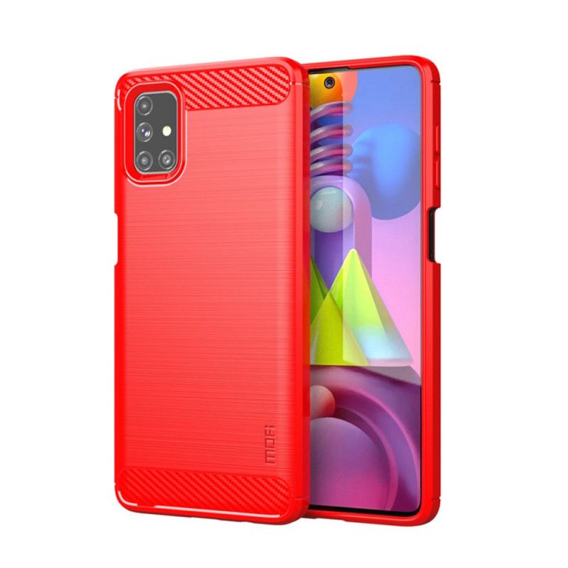 Etui Samsung Galaxy M51 Szary Czarny Mofi Szczotkowane Włókno Węglowe Etui Ochronne