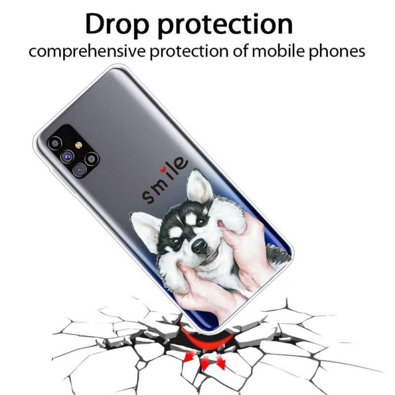 Etui Samsung Galaxy M51 Uśmiechnięty Pies Etui Ochronne