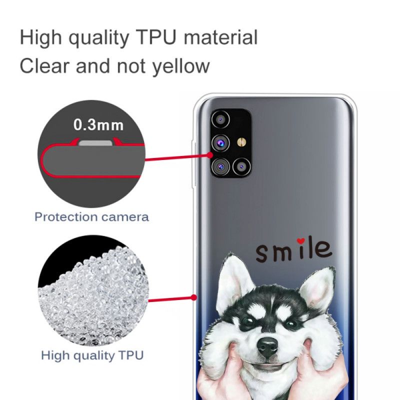 Etui Samsung Galaxy M51 Uśmiechnięty Pies Etui Ochronne