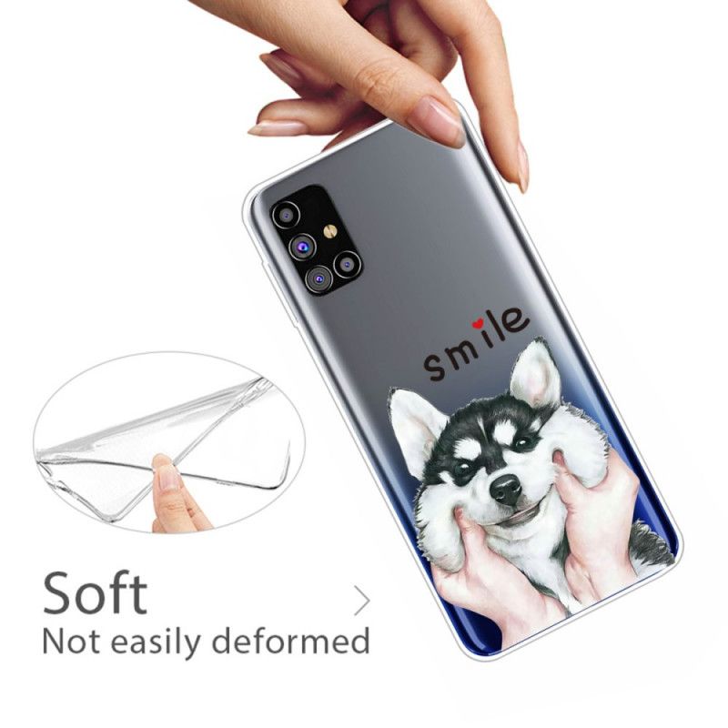 Etui Samsung Galaxy M51 Uśmiechnięty Pies Etui Ochronne