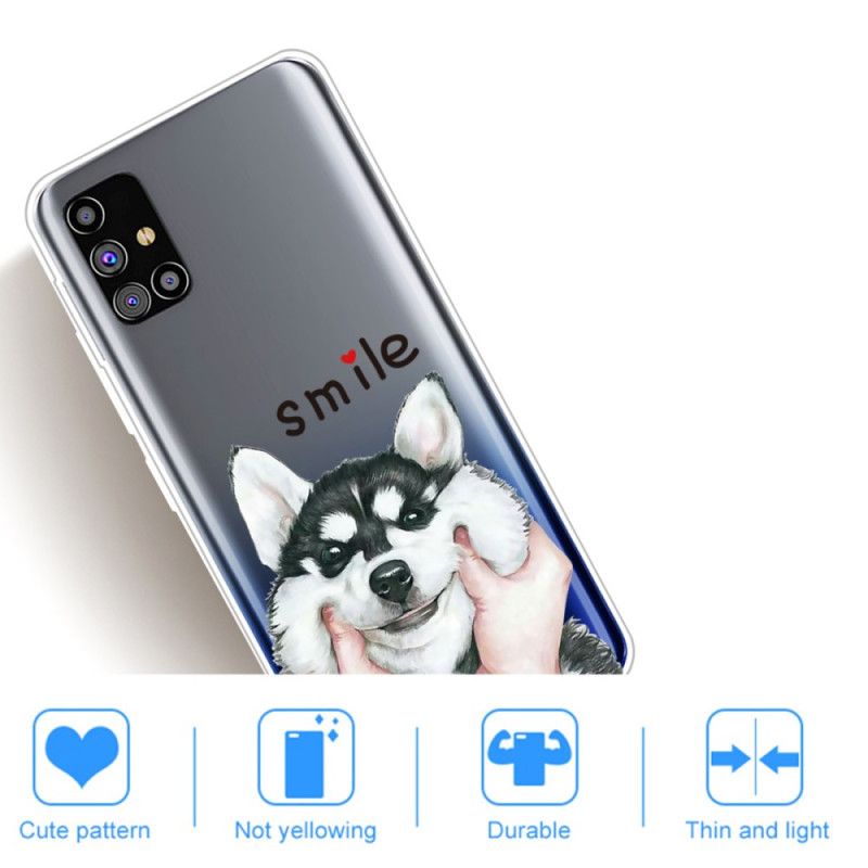 Etui Samsung Galaxy M51 Uśmiechnięty Pies Etui Ochronne