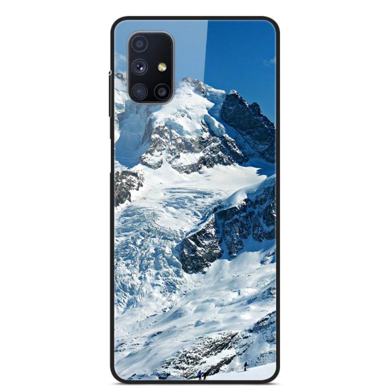 Etui Samsung Galaxy M51 Zielony Biały Hybryda Górska