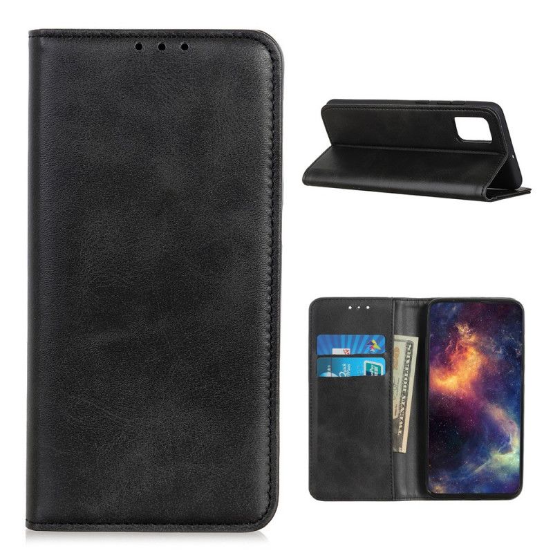 Flip Kotelot Samsung Galaxy M51 Czerwony Czarny Dwoina Skórzana Etui Ochronne