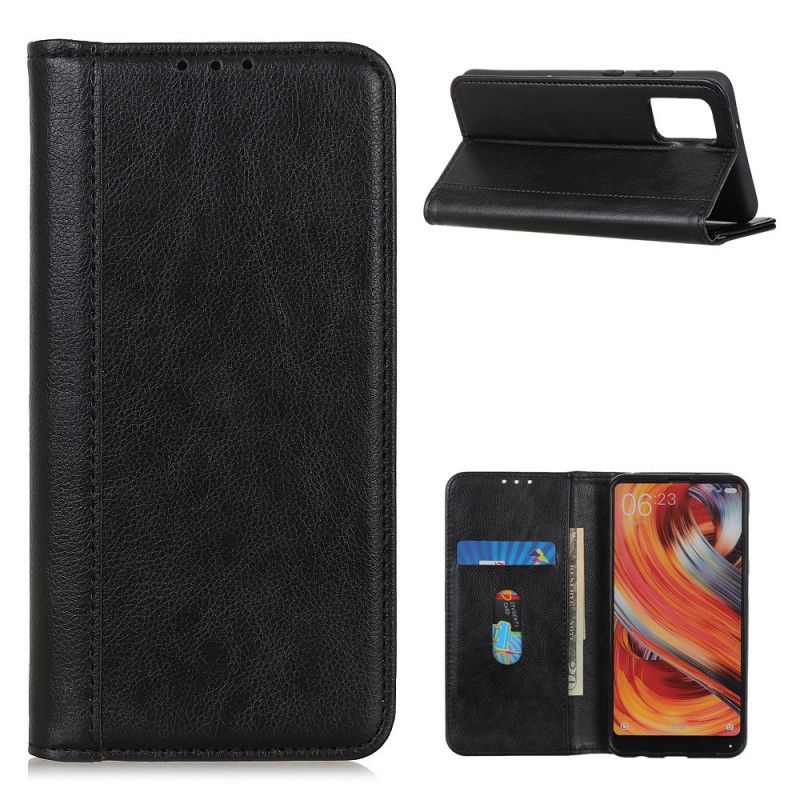 Flip Kotelot Samsung Galaxy M51 Zielony Czarny Elegancka Dwoina Z Liczi Etui Ochronne