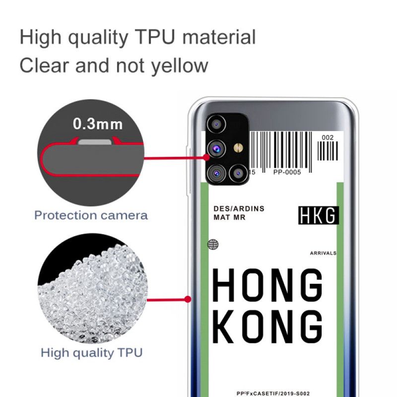 Futerały Samsung Galaxy M51 Etui na Telefon Karta Pokładowa Do Hongkongu