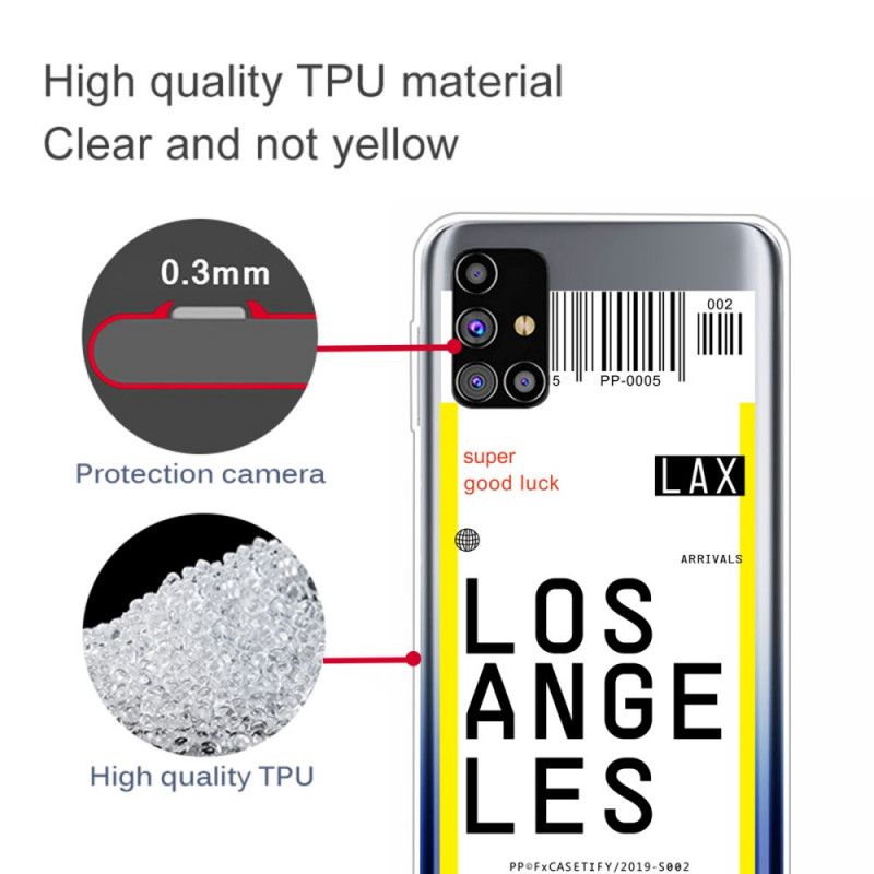 Futerały Samsung Galaxy M51 Etui na Telefon Karta Pokładowa Do Los Angeles