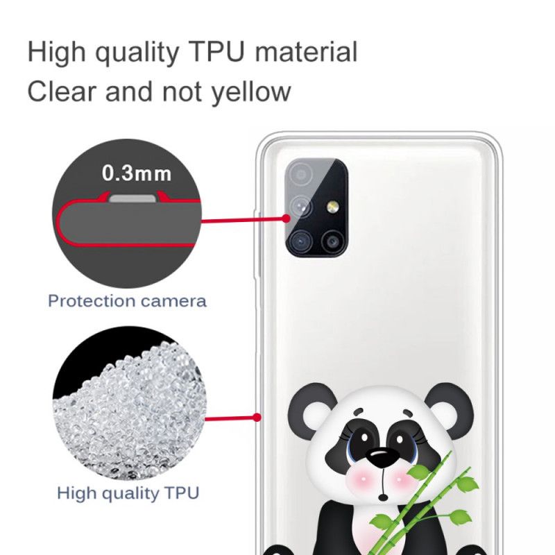 Futerały Samsung Galaxy M51 Etui na Telefon Przezroczysta Smutna Panda